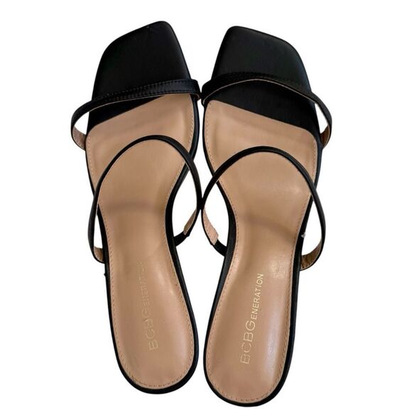 BCBGeneration Woman's Salin Dress Sandal. Black leather size 9.5 - Picture 3 of 9